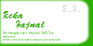 reka hajnal business card